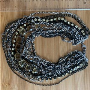 Statement chained necklace